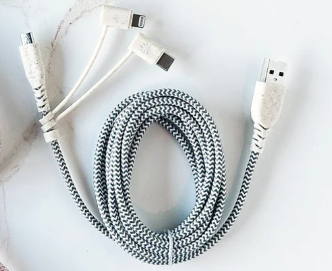 Eco Charge Long Range 6ft Woven USB Cable (3 tips)
