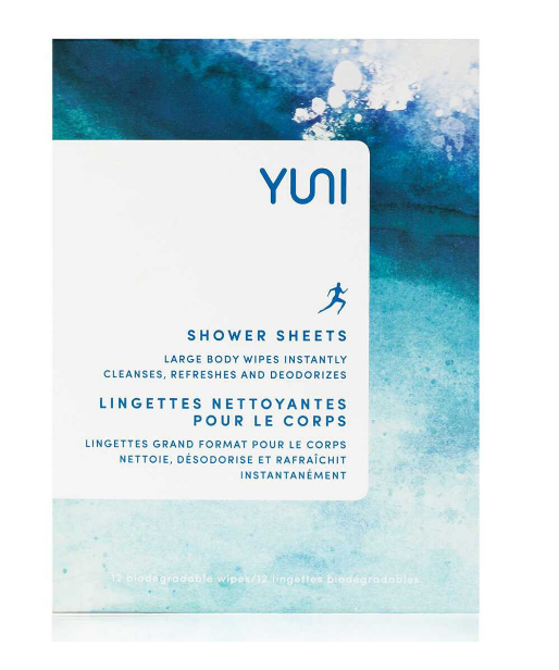 Peppermint Citrus Shower Sheets - Large Natural Biodegradable Body Wipes (12 count)